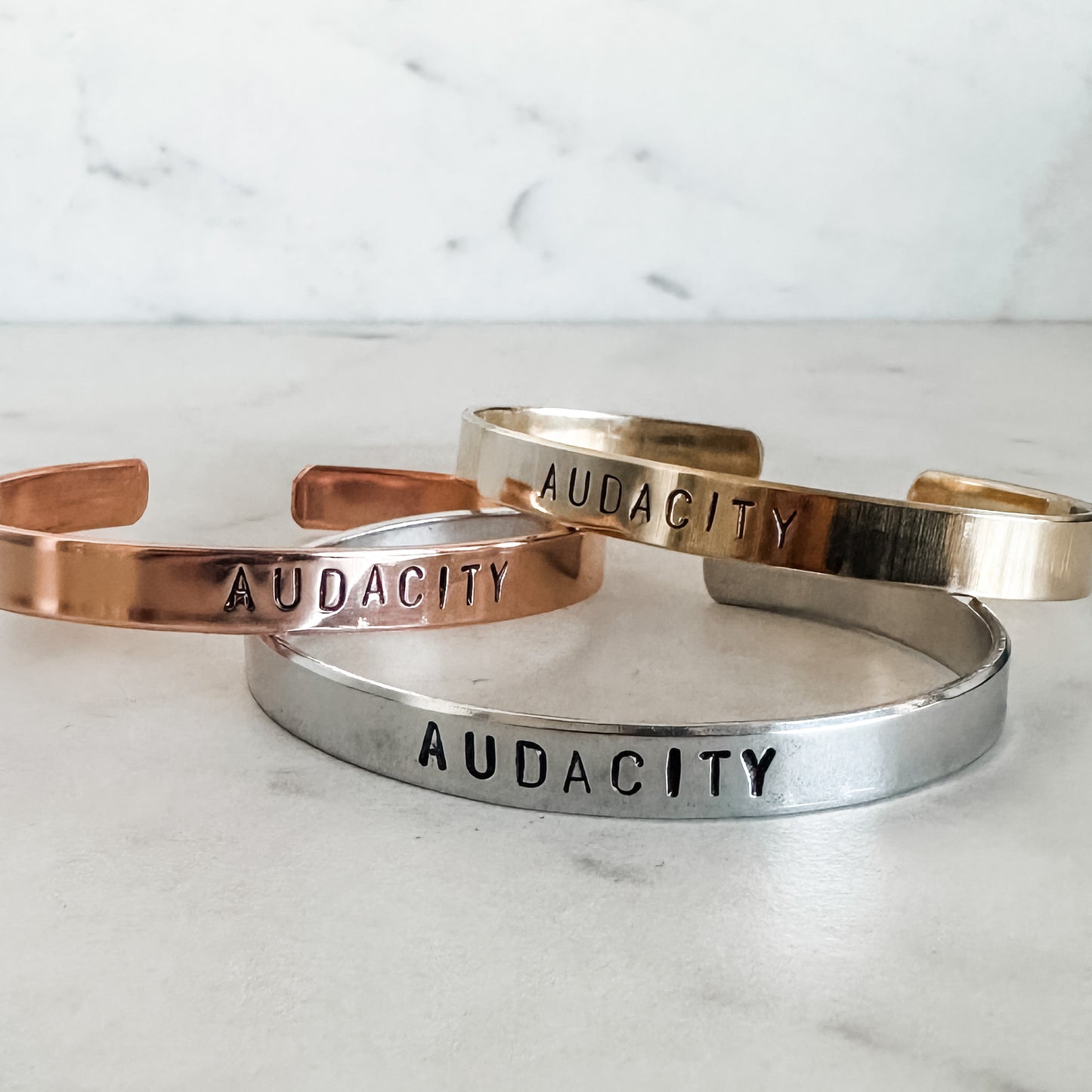 Audacity Stamped Cuff