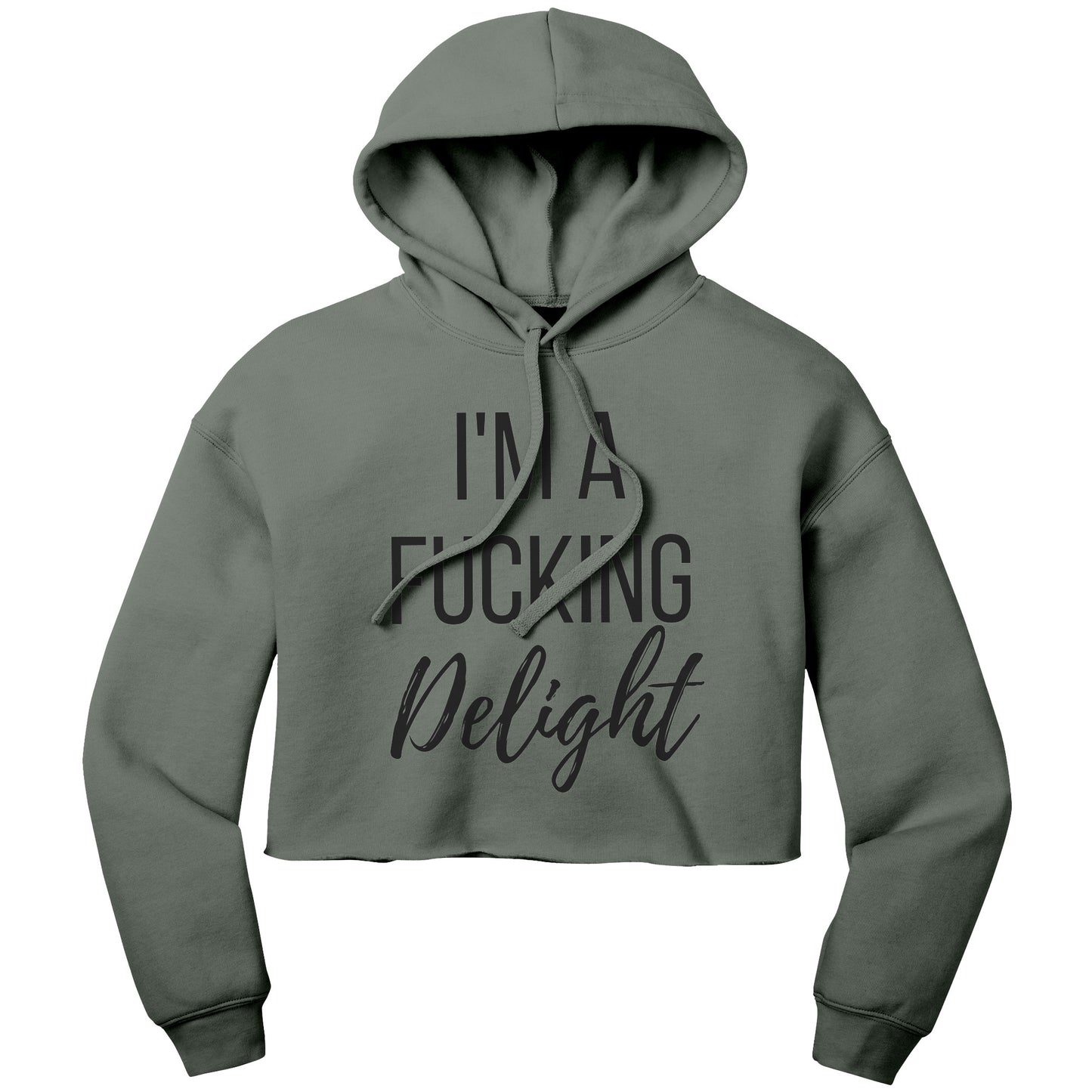 I'm A F*cking Delight Womens Cropped Hoodie