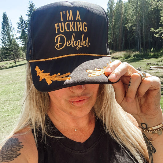 The Captain- I'm A Delight Trucker Hat